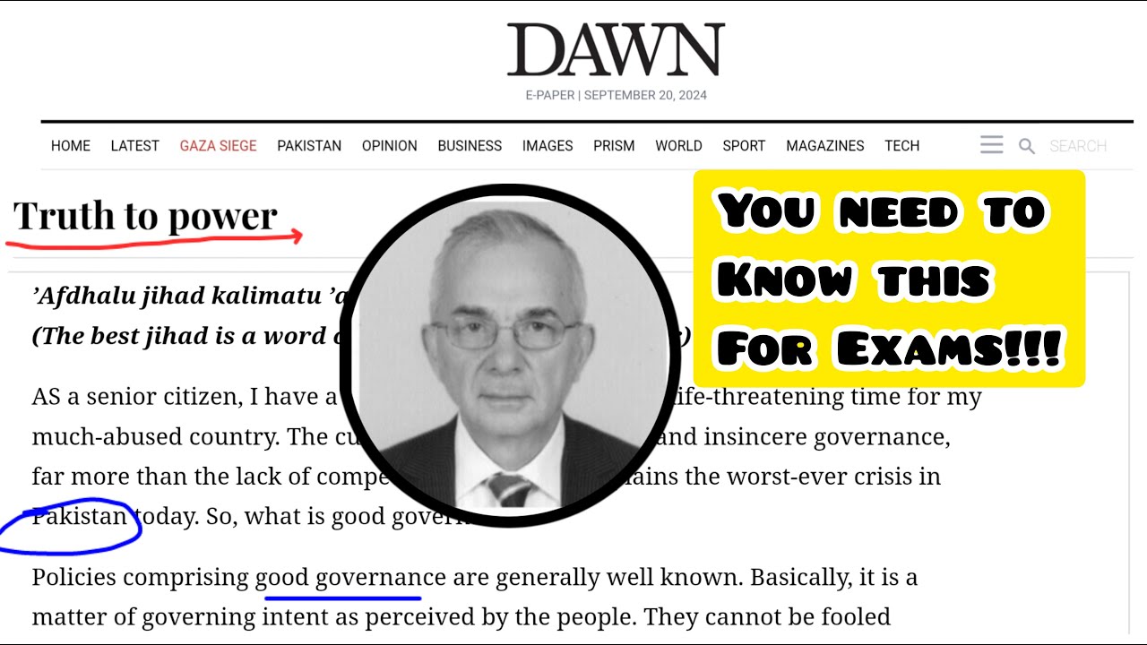 Dawn Newspaper Opinion Analysis in Easy Urdu For CSS/PMS Aspirants