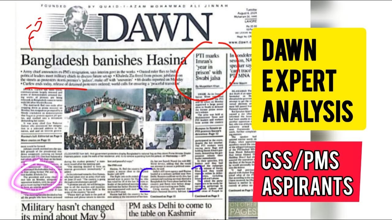 Dawn Editorial with Urdu Translation Aug 9, 2024  || DAWN opinion Analysis || Dawn Newspaper
