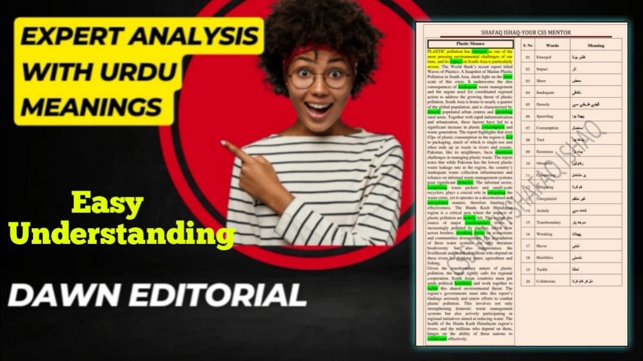 Dawn Editorial with Urdu Translation | Dawn Newspaper editorial reading | Dawn newspaper vocabulary