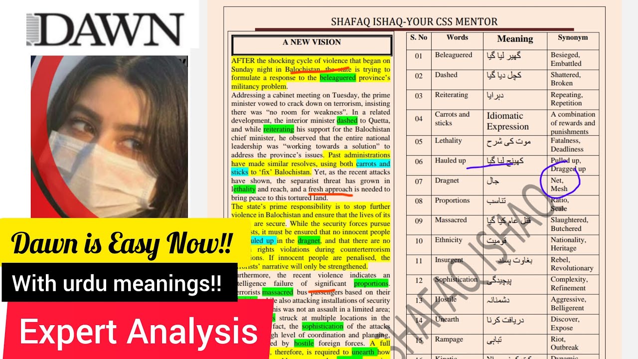 Dawn Editorial with Urdu Translation Sep 1st ,2024 || DAWN opinion Analysis || Dawn Newspaper