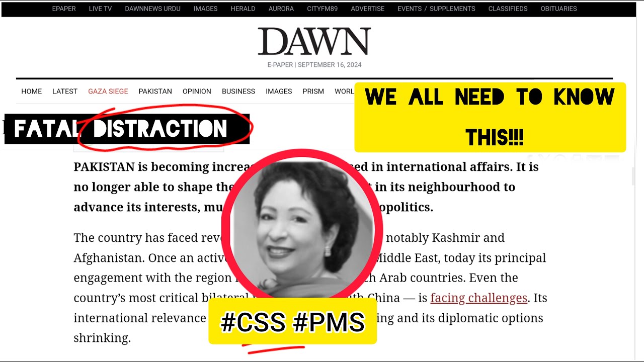 Dawn Newspaper Opinion Analysis in Easy Urdu For CSS/PMS Aspirants