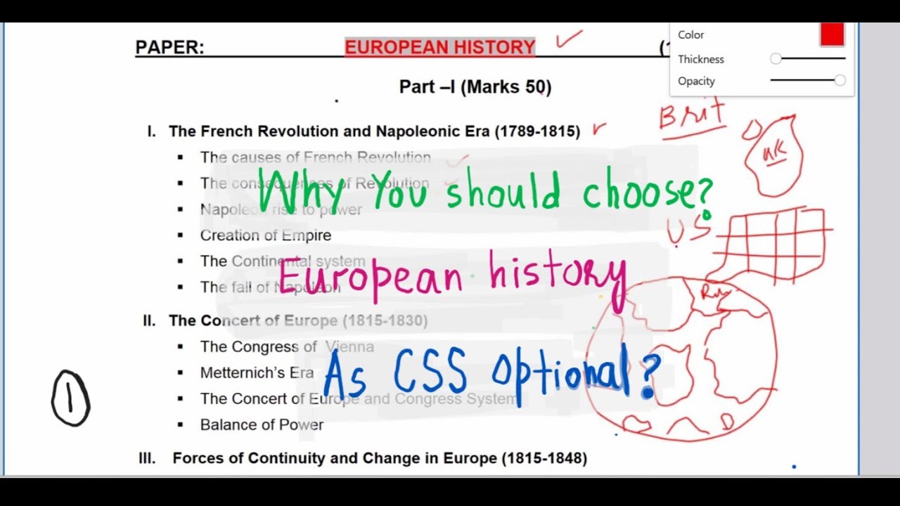 European History Syllabus smart discussion \ CSS optional