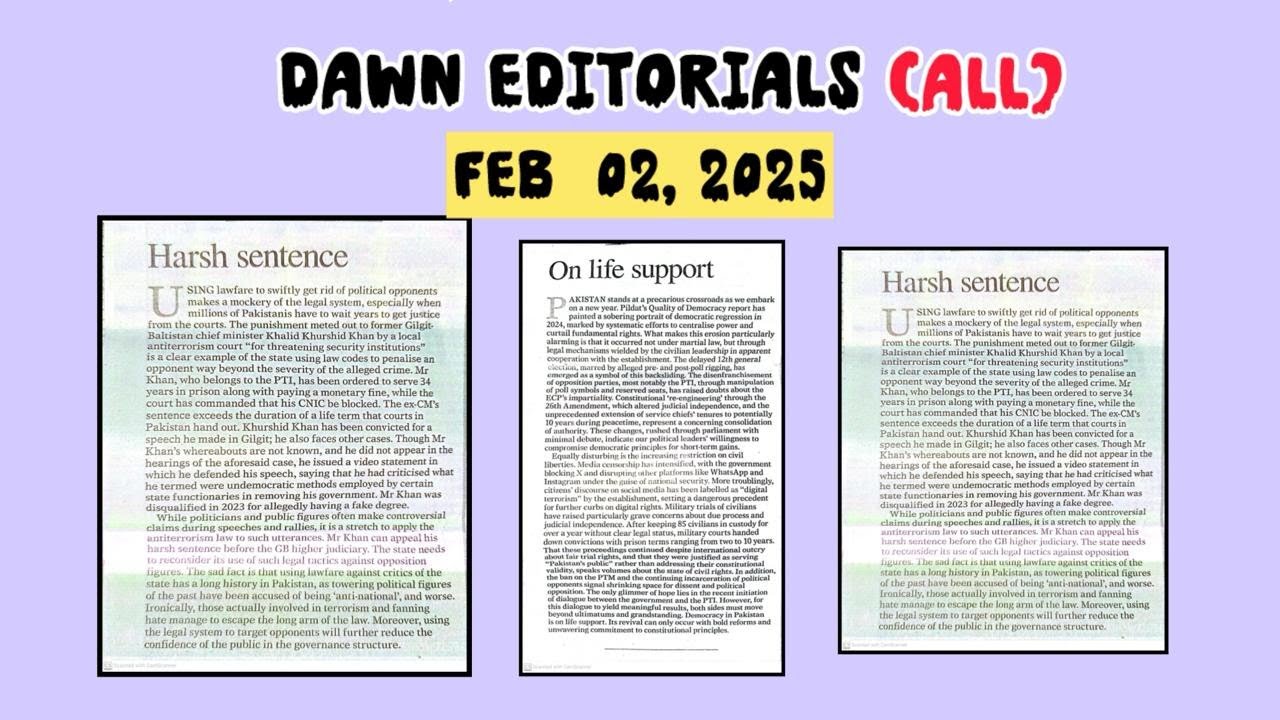 Word to word Dawn Editorials Feb 2, 2025 (For Monthly Subscription Whatsapp)