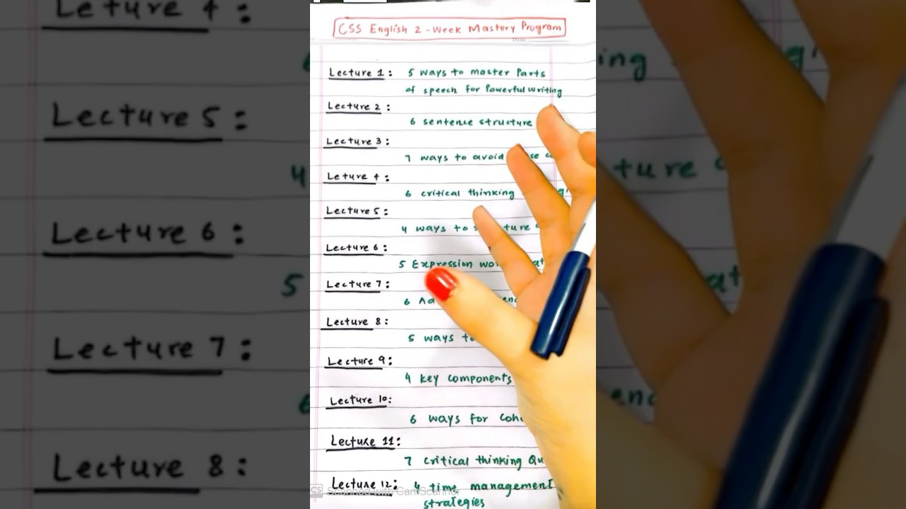 2 Weeks English Master Class (Rs.2000/-Only) #csspreparation #cssexamstrategy #csspakistan
